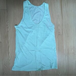 J.Crew Tank Vintage Cotten Top Size Small Greenish Blue 100% Cotton